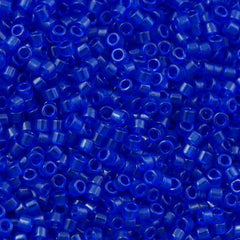 Miyuki Delica Seed Bead 15/0 Transparent Cobalt 2-inch Tube DBS707