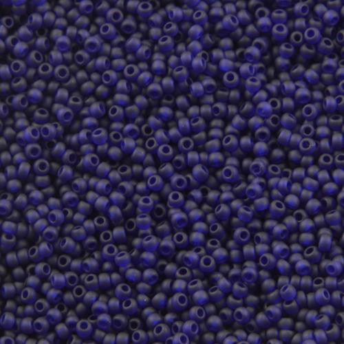 50g toho Round Seed Bead 8/0 Transparent Matte Dark Cobalt (8DF)