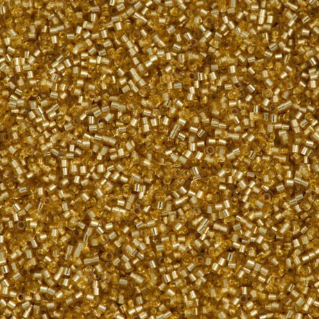 Miyuki Delica Seed Bead 15/0 Silver Lined Gold 2-inch Tube DBS42