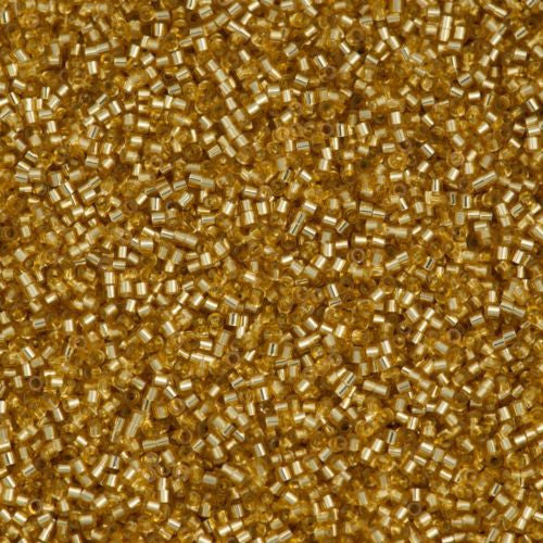 Miyuki Delica Seed Bead 15/0 Silver Lined Gold 2-inch Tube DBS42