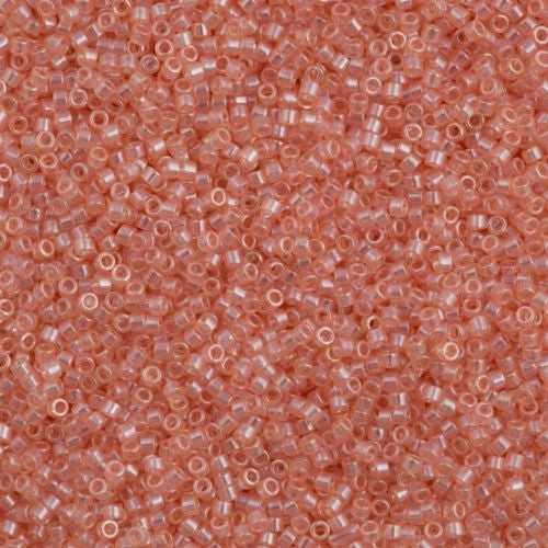 Miyuki Delica Seed Bead 11/0 Transparent Pink Glazed Luster 7g Tube DB106