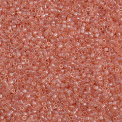 Miyuki Delica Seed Bead 11/0 Transparent Pink Glazed Luster 7g Tube DB106