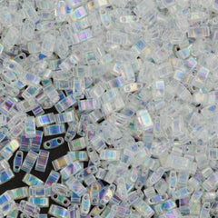 Miyuki Half Tila Seed Bead Crystal AB 7.5g Tube (250)