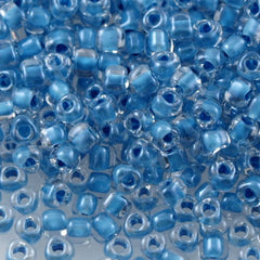Miyuki Triangle Seed Bead 5/0 Crystal Lined Medium Blue 21g Tube (1116)