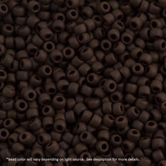 Toho Round Seed Beads 6/0 Opaque Matte Brown 2.5-inch tube (46F)