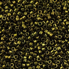 Miyuki Delica Seed Bead 15/0 Metallic Olive 2-inch Tube DBS11