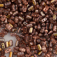 Czech Rulla 3x5mm Two Hole Beads Apollo Gold 15g (27101)