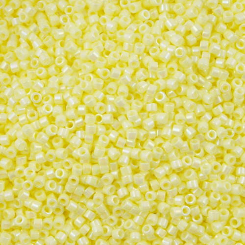 Miyuki Delica Seed Bead 11/0 Opaque Luster Whipped Butter AB 2-inch Tube DB1501