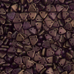15g CzechMates 6mm Two Hole Triangle Beads Halo Regal (29261)