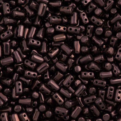 Czech Rulla 3x5mm Two Hole Beads Metallic Amethyst Luster 15g (15726B)