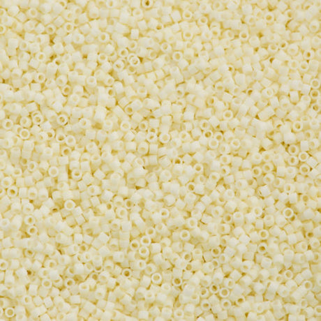 Miyuki Delica Seed Bead 15/0 Matte Eggshell 2-inch Tube DBS352