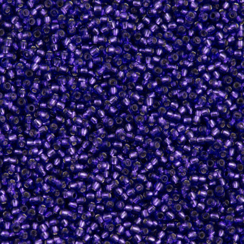 Toho Round Seed Bead 11/0 Silver Lined Purple 2.5-inch Tube (2224)