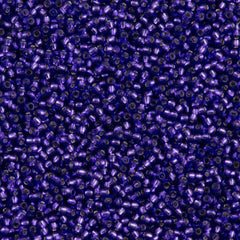 Toho Round Seed Bead 11/0 Silver Lined Purple 2.5-inch Tube (2224)
