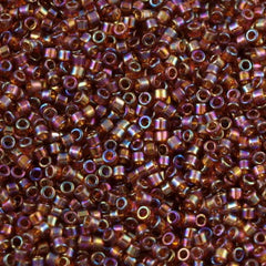 Miyuki Delica Seed Bead 10/0 Transparent Amber AB 7g Tube DBM170