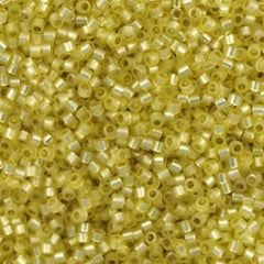 Miyuki Delica Seed Bead 10/0 Silver Lined Pastel Yellow 7g Tube DBM623