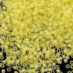 Miyuki Delica Seed Bead 10/0 Matte Transparent Yellow AB 7g Tube DBM854