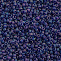 50g Toho Round Seed Bead 8/0 Transparent Matte Dark Periwinkle AB (87DF)