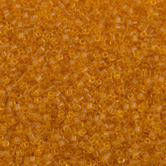 Miyuki Delica Seed Bead 15/0 Transparent Light Topaz 2-inch Tube DBS702
