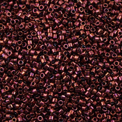 25g Miyuki Delica Seed Bead 11/0 Metallic Dark Raspberry DB12