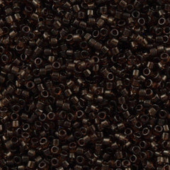 Miyuki Delica Seed Bead 15/0 Transparent Dark Brown 2-inch Tube DBS715