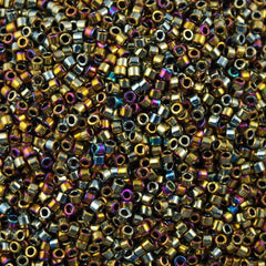 Miyuki Delica Seed Bead 10/0 Metallic Medium Bronze Iris 7g Tube DBM29