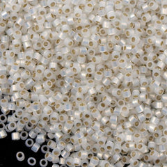 Miyuki Delica Seed Bead 15/0 Silver Lined Opal 2-inch Tube DBS221