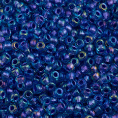 Miyuki Round Seed Bead 6/0 Purple Lined Aqua 20g Tube (1827)