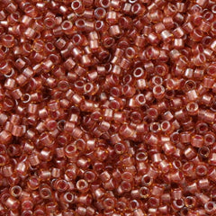 25g Miyuki Delica seed bead 11/0 Inside Dyed Color Topaz Rose DB913