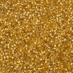 Miyuki Delica Seed Bead 10/0 24kt Gold Lined Crystal 7g Tube DBM33