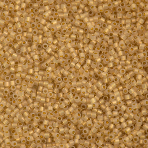 Miyuki Delica Seed Bead 15/0 24kt Gold Lined Opal 2-inch Tube DBS230