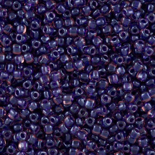 Miyuki Triangle Seed Bead 5/0 Light Purple Lined Dark Purple 10g (1835)