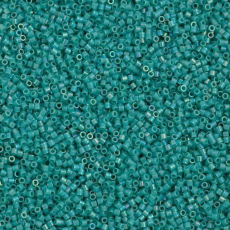 Miyuki Delica Seed Bead 15/0 Opaque Turquoise AB 2-inch Tube DBS166