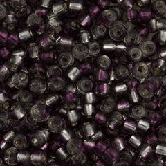 Miyuki Round Seed Beads 5/0 Rococo Silver Lined Amethyst 20g Tube (3287)