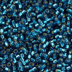 Miyuki Delica Seed Bead 10/0 Silver Lined Blue Zircon 7g Tube DBM608
