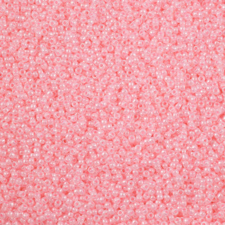 Toho Round Seed Bead 11/0 Transparent Baby Pink Ceylon 2.5-inch Tube (145)