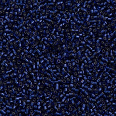 25g Miyuki Delica seed bead 11/0 Silver Lined Royal Blue DB183
