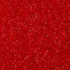 Miyuki Delica Seed Bead 10/0 Transparent Red 7g Tube DBM704