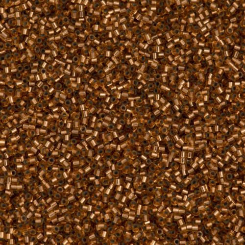 Miyuki Delica Seed Bead 15/0 Transparent Copper Lined Light Bronze 2-inch Tube DBS181