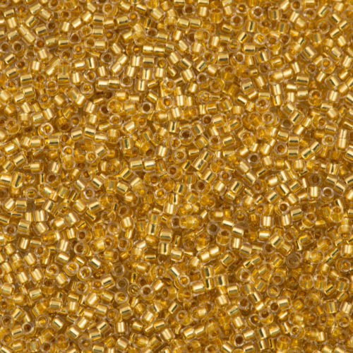 Miyuki Delica Seed Bead 15/0 24kt Gold Lined Crystal 2-inch Tube DBS33