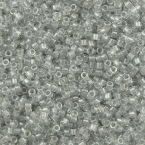 Miyuki Delica Seed Bead 10/0 Inside Dyed Color Crystal Silver 7g Tube DBM271