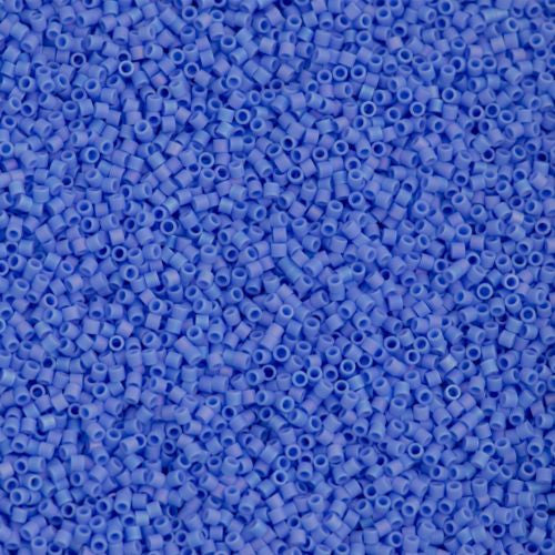 Miyuki Delica Seed Bead 15/0 Opaque Matte Periwinkle AB 2-inch Tube DBS881