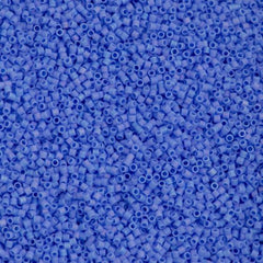 Miyuki Delica Seed Bead 15/0 Opaque Matte Periwinkle AB 2-inch Tube DBS881