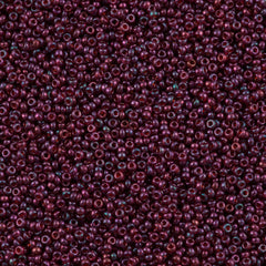Miyuki Round Seed Bead 11/0 Purple Cranberry Gold Luster 22g Tube (313)