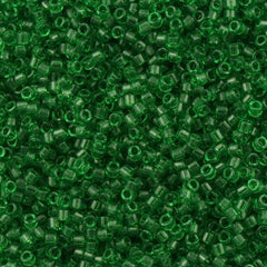Miyuki Delica Seed Bead 15/0 Transparent Green 2-inch Tube DBS705