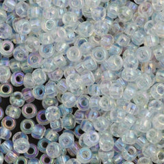Miyuki Round Seed Beads 5/0 Crystal AB 20g Tube (131R)