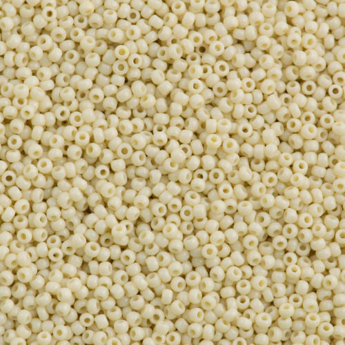 Toho Round Seed Bead 11/0 Opaque Buttermilk 2.5-inch Tube (51)
