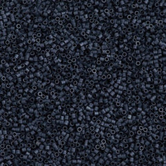 Miyuki Delica Seed Bead 15/0 Metallic Matte Dark Blue Grey 2-inch Tube DBS301