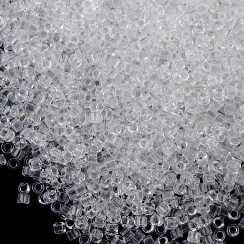 Miyuki Delica Seed Bead 10/0 Transparent Crystal 7g Tube DBM141