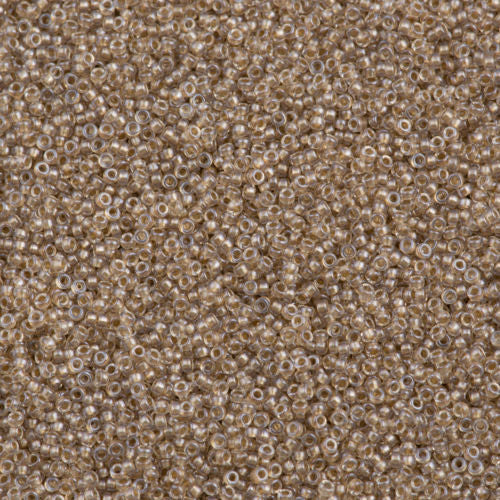 Miyuki Round Seed Bead 15/0 Inside Color Lined Sparkle Beige 2-inch Tube (1521)