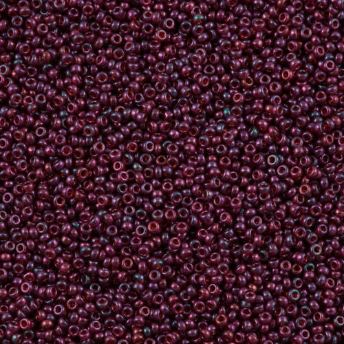 50g Miyuki Round Seed Bead 11/0 Purple Cranberry Gold Luster (313)